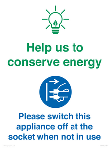 Help us to conserve energy - Unplug the kettle when finished